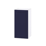 Hugo&Borg Lorette 15-in W x 30-in H x 14-in D Navy Blue Wall Fully Assembled Cabinet (Recessed Panel Shaker Door Style)