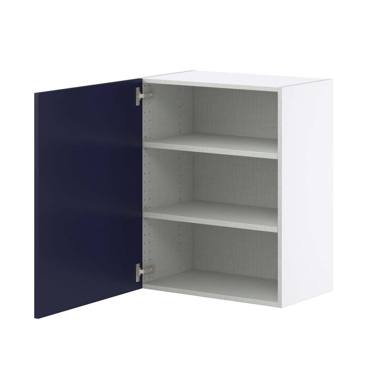 Hugo&Borg Lorette 24-in W x 30-in H x 14-in D Navy Blue Wall Fully Assembled Cabinet (Recessed Panel Shaker Door Style)