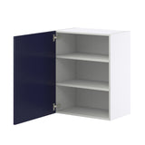 Hugo&Borg Lorette 24-in W x 30-in H x 14-in D Navy Blue Wall Fully Assembled Cabinet (Recessed Panel Shaker Door Style)