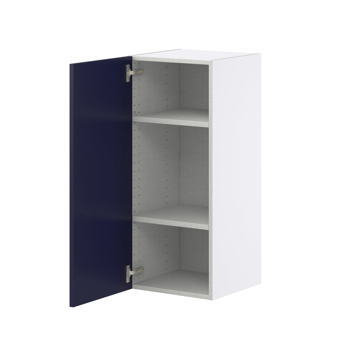 Hugo&Borg Lorette 15-in W x 35-in H x 14-in D Navy Blue Wall Fully Assembled Cabinet (Recessed Panel Shaker Door Style)
