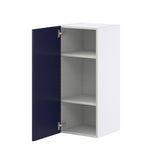 Hugo&Borg Lorette 15-in W x 35-in H x 14-in D Navy Blue Wall Fully Assembled Cabinet (Recessed Panel Shaker Door Style)