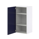 Hugo&Borg Lorette 18-in W x 35-in H x 14-in D Navy Blue Wall Fully Assembled Cabinet (Recessed Panel Shaker Door Style)