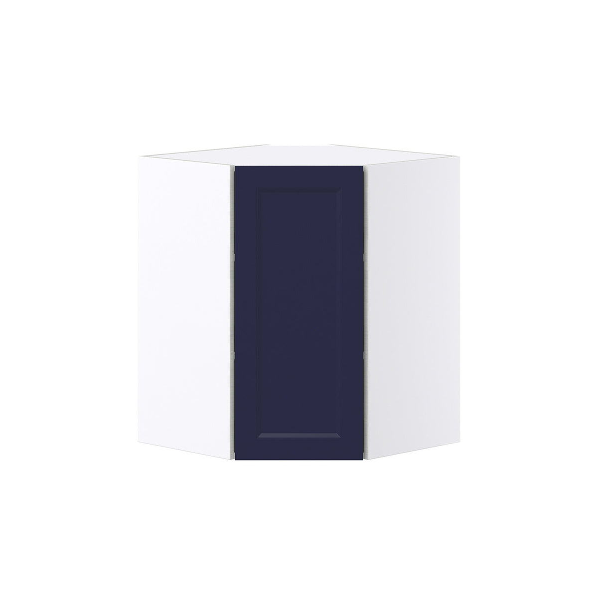 Hugo&Borg Lorette 24-in W x 30-in H x 14-in D Navy Blue Diagonal Corner Wall Fully Assembled Cabinet (Recessed Panel Shaker Style)