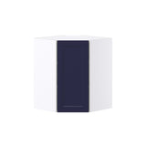 Hugo&Borg Lorette 24-in W x 30-in H x 14-in D Navy Blue Diagonal Corner Wall Fully Assembled Cabinet (Recessed Panel Shaker Style)
