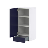 Hugo&Borg Lorette 15-in W x 35-in H x 14-in D Navy Blue 1-Drawer Wall Fully Assembled Cabinet (Recessed Panel Shaker Style)
