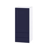 Hugo&Borg Lorette 15-in W x 35-in H x 14-in D Navy Blue 2-Drawers Wall Fully Assembled Cabinet (Recessed Panel Shaker Style)