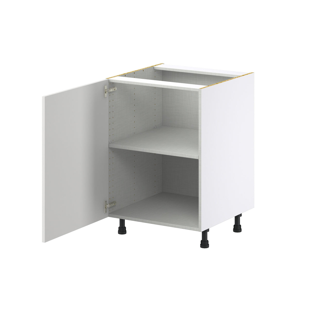 Hugo&Borg Riviera 24-in W x 34.5-in H x 24-in D Bright White Base Fully Assembled Cabinet (Recessed Panel Shaker Door Style)