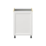 Hugo&Borg Riviera 24-in W x 34.5-in H x 24-in D Bright White Base Fully Assembled Cabinet (Recessed Panel Shaker Door Style)