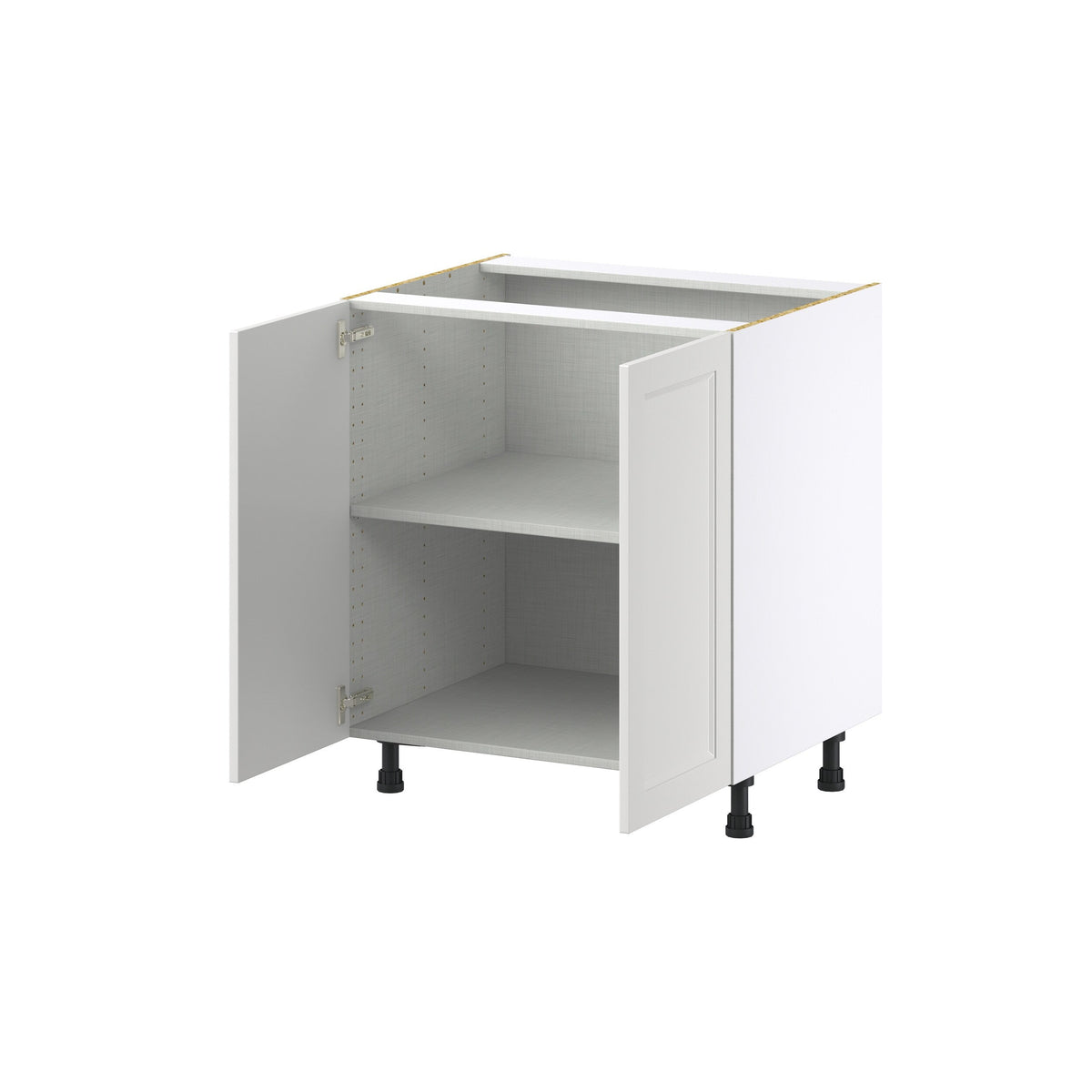 Hugo&Borg Riviera 30-in W x 34.5-in H x 24-in D Bright White Base Fully Assembled Cabinet (Recessed Panel Shaker Door Style)