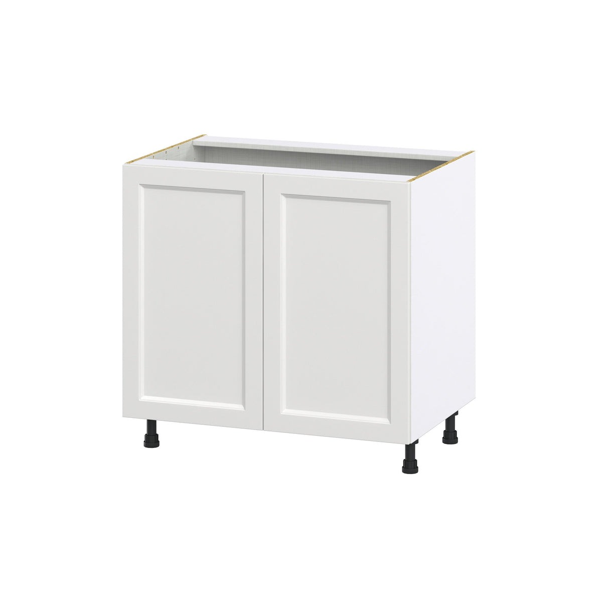 Hugo&Borg Riviera 36-in W x 34.5-in H x 24-in D Bright White Base Fully Assembled Cabinet (Recessed Panel Shaker Door Style)