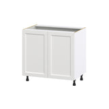 Hugo&Borg Riviera 36-in W x 34.5-in H x 24-in D Bright White Base Fully Assembled Cabinet (Recessed Panel Shaker Door Style)