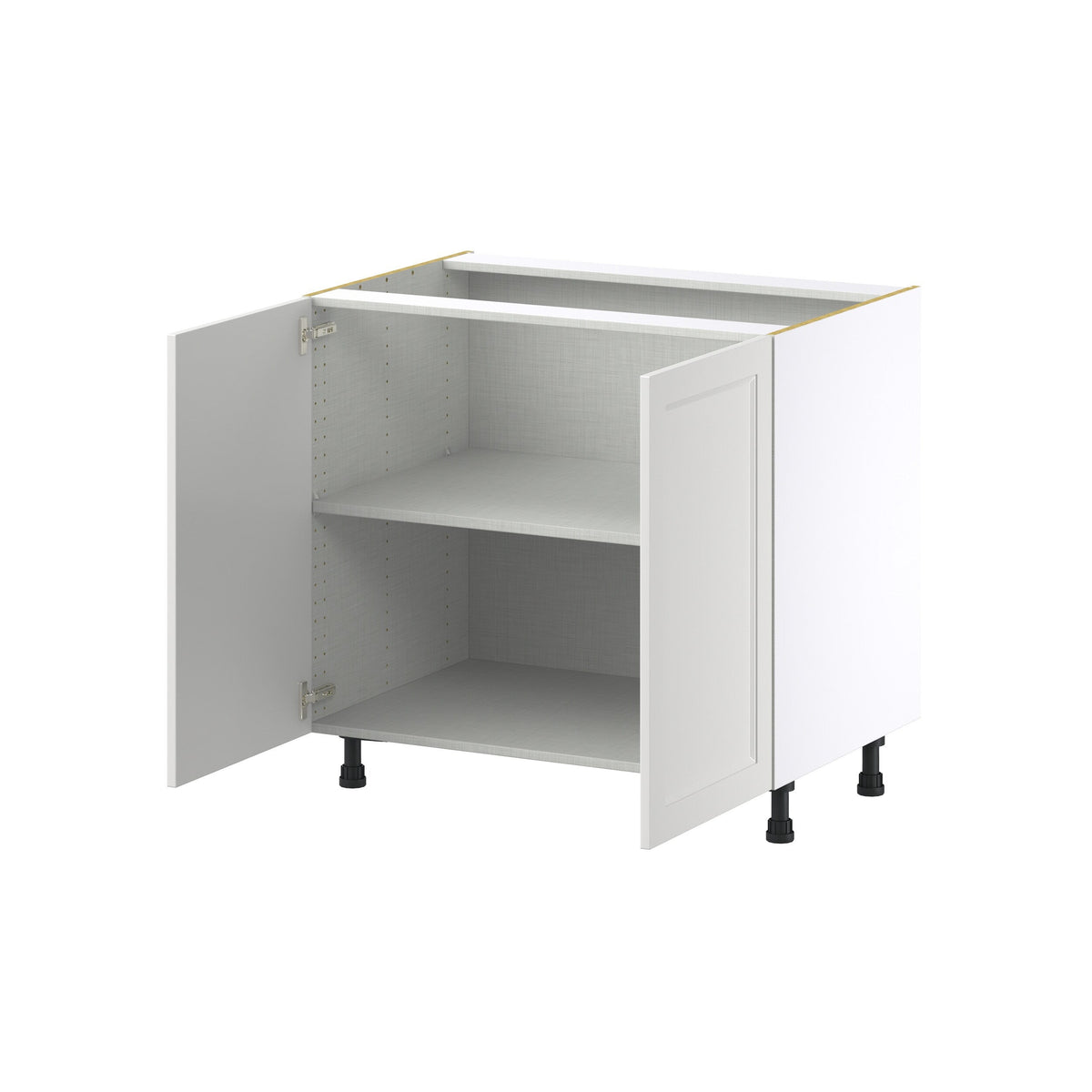 Hugo&Borg Riviera 36-in W x 34.5-in H x 24-in D Bright White Base Fully Assembled Cabinet (Recessed Panel Shaker Door Style)