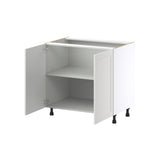 Hugo&Borg Riviera 36-in W x 34.5-in H x 24-in D Bright White Base Fully Assembled Cabinet (Recessed Panel Shaker Door Style)