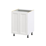 Hugo&Borg Riviera 24-in W x 34.5-in H x 24-in D Bright White 3-Drawers Base Fully Assembled Cabinet (Recessed Panel Shaker Style)