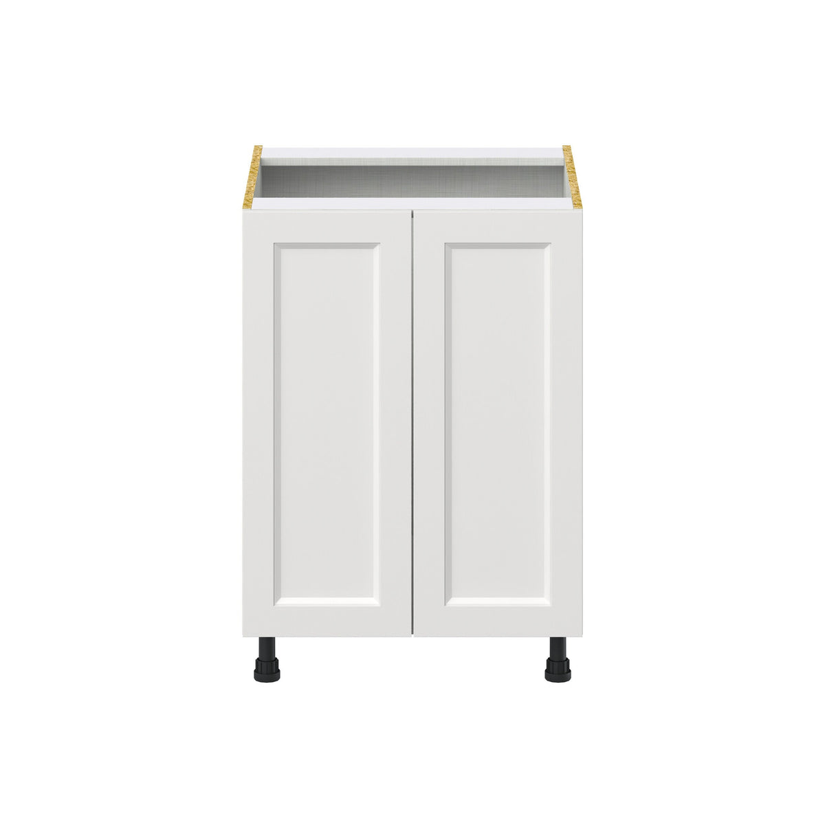 Hugo&Borg Riviera 24-in W x 34.5-in H x 24-in D Bright White 3-Drawers Base Fully Assembled Cabinet (Recessed Panel Shaker Style)