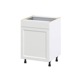 Hugo&Borg Riviera 24-in W x 34.5-in H x 24-in D Bright White 1-Drawer Base Fully Assembled Cabinet (Recessed Panel Shaker Style)