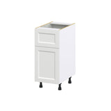Hugo&Borg Riviera 15-in W x 34.5-in H x 24-in D Bright White 1-Drawer Base Fully Assembled Cabinet (Recessed Panel Shaker Style)