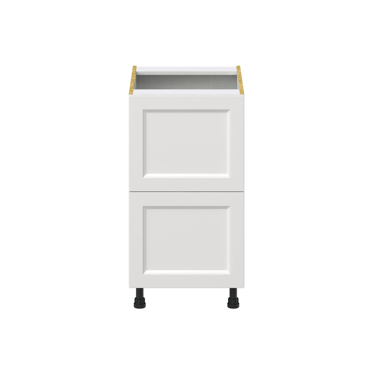 Hugo&Borg Riviera 18-in W x 34.5-in H x 25-in D Bright White 2-Drawer Base Fully Assembled Cabinet