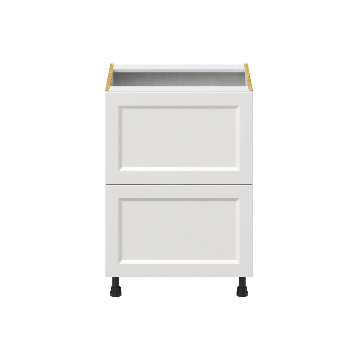 Hugo&Borg Riviera 24-in W x 34.5-in H x 25-in D Bright White 2-Drawer Base Fully Assembled Cabinet