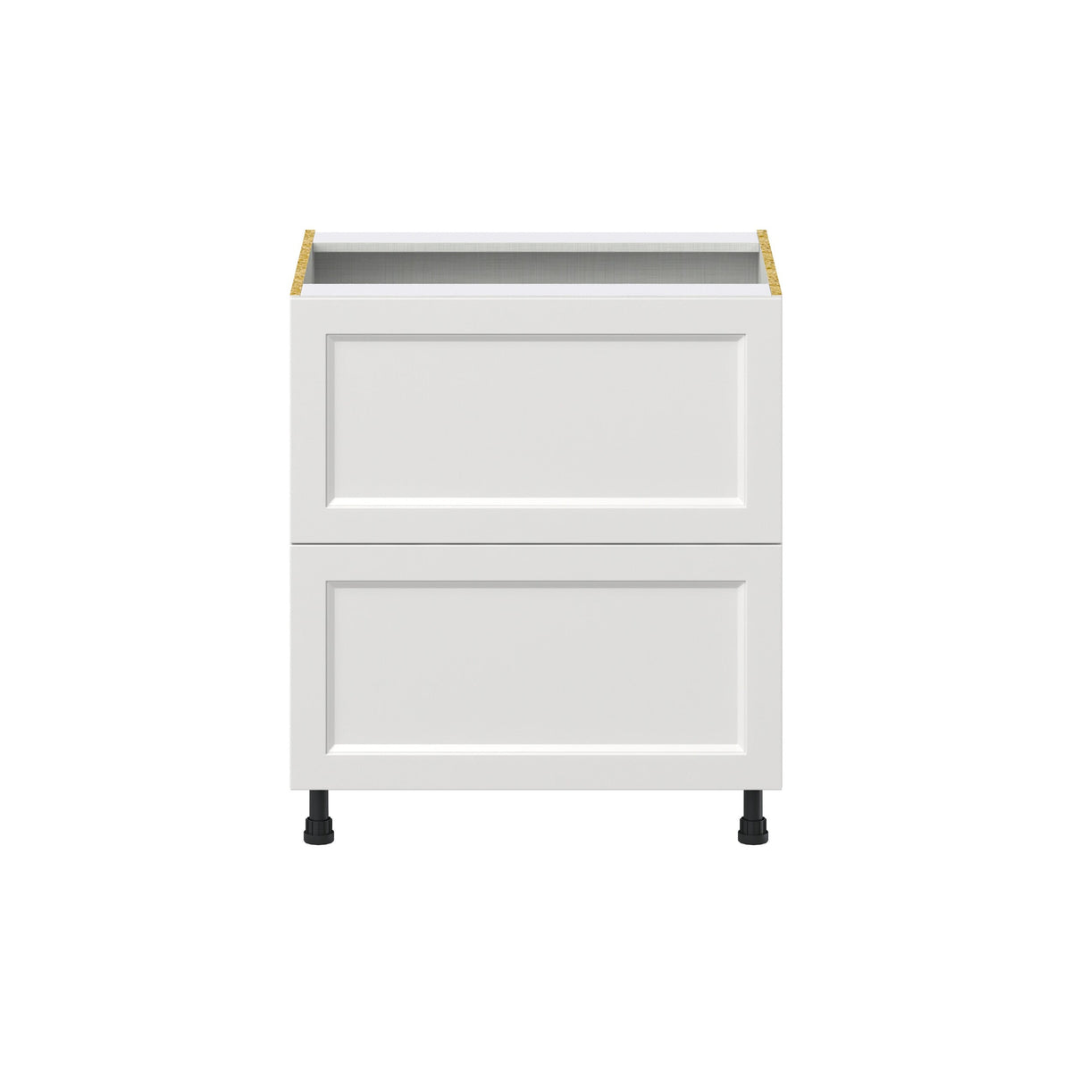 Hugo&Borg Riviera 30-in W x 34.5-in H x 25-in D Bright White 2-Drawer Base Fully Assembled Cabinet