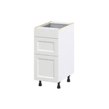 Hugo&Borg Riviera 15-in W x 34.5-in H x 25-in D Bright White 3-Drawer Base Fully Assembled Cabinet
