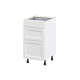 Hugo&Borg Riviera 18-in W x 34.5-in H x 25-in D Bright White 3-Drawer Base Fully Assembled Cabinet