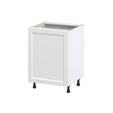 Hugo&Borg Riviera 24-in W x 34.5-in H x 24-in D Bright White Sink Base Fully Assembled Cabinet (Recessed Panel Shaker Style)