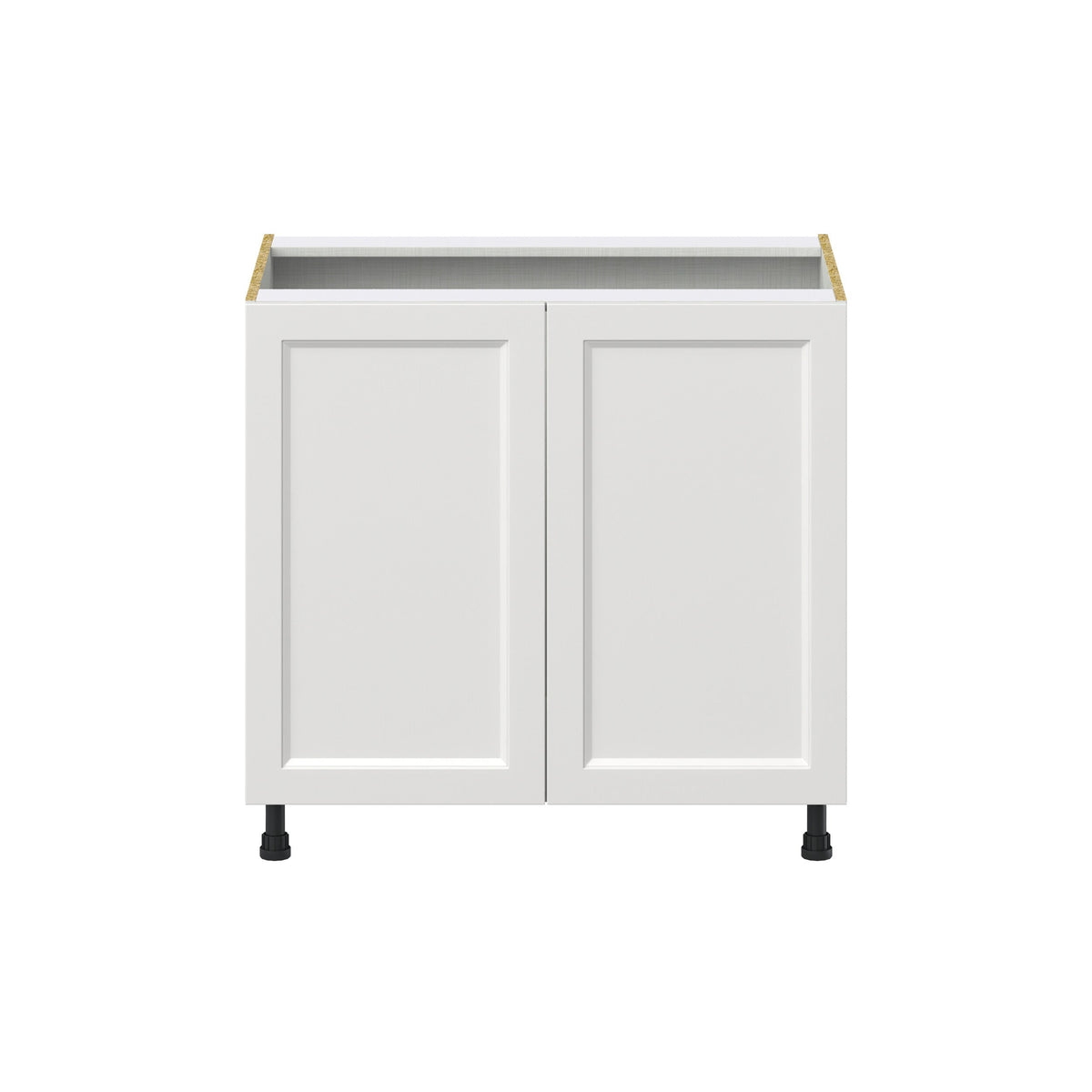 Hugo&Borg Riviera 36-in W x 34.5-in H x 24-in D Bright White Sink Base Fully Assembled Cabinet (Recessed Panel Shaker Style)