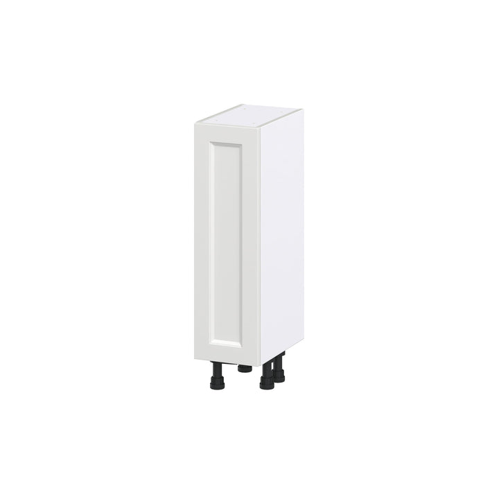 Hugo&Borg Riviera 9-in W x 34.5-in H x 14-in D Bright White Base Fully Assembled Cabinet (Recessed Panel Shaker Door Style)