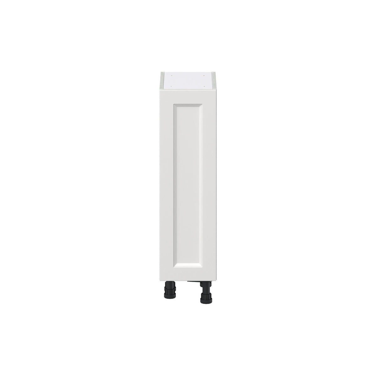 Hugo&Borg Riviera 9-in W x 34.5-in H x 14-in D Bright White Base Fully Assembled Cabinet (Recessed Panel Shaker Door Style)