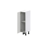 Hugo&Borg Riviera 9-in W x 34.5-in H x 14-in D Bright White Base Fully Assembled Cabinet (Recessed Panel Shaker Door Style)