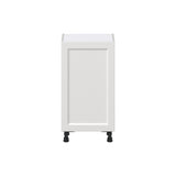 Hugo&Borg Riviera 18-in W x 34.5-in H x 14-in D Bright White Base Fully Assembled Cabinet (Recessed Panel Shaker Door Style)