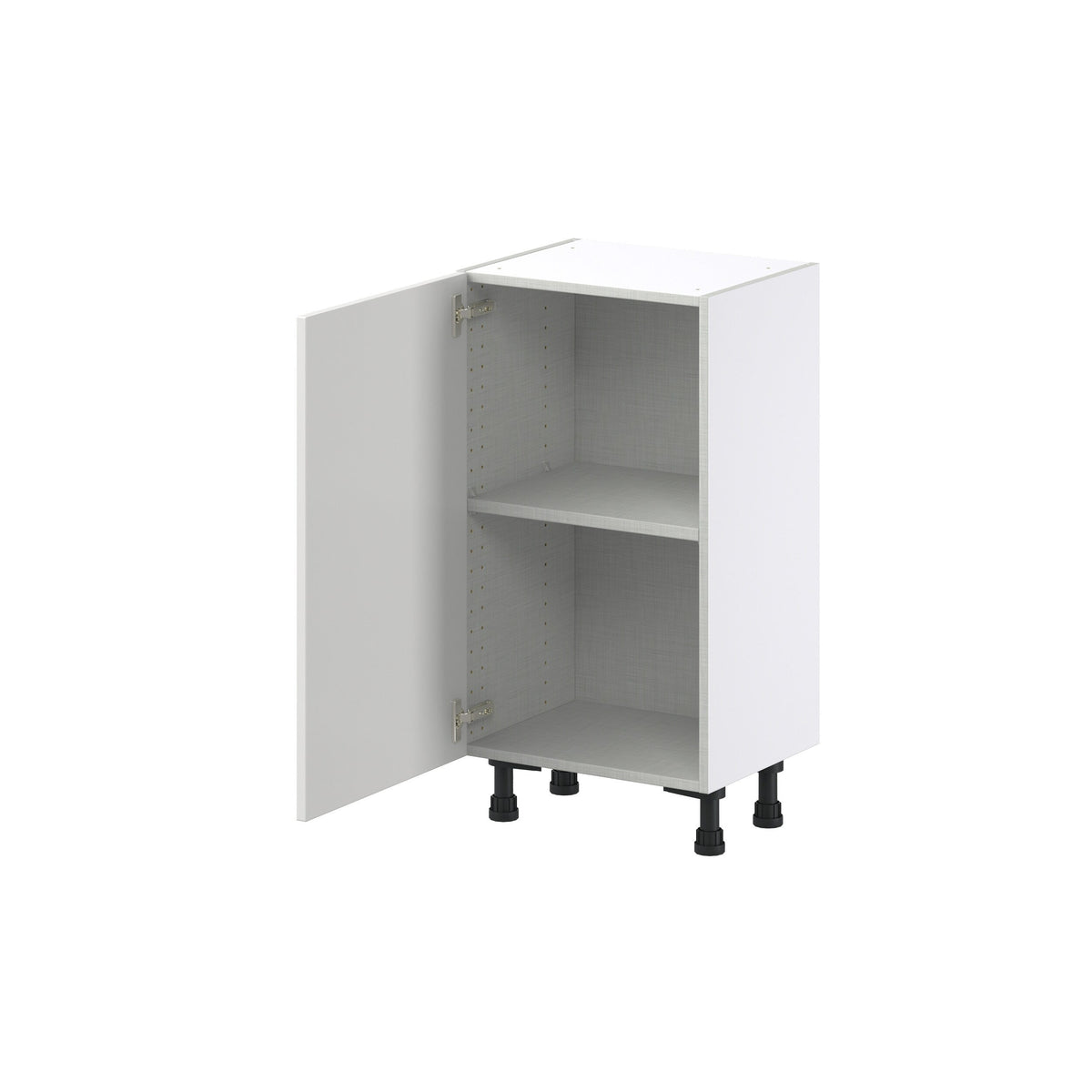 Hugo&Borg Riviera 18-in W x 34.5-in H x 14-in D Bright White Base Fully Assembled Cabinet (Recessed Panel Shaker Door Style)