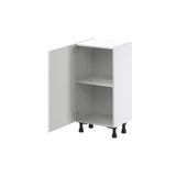 Hugo&Borg Riviera 18-in W x 34.5-in H x 14-in D Bright White Base Fully Assembled Cabinet (Recessed Panel Shaker Door Style)