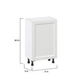 Hugo&Borg Riviera 21-in W x 34.5-in H x 14-in D Bright White Base Fully Assembled Cabinet (Recessed Panel Shaker Door Style)