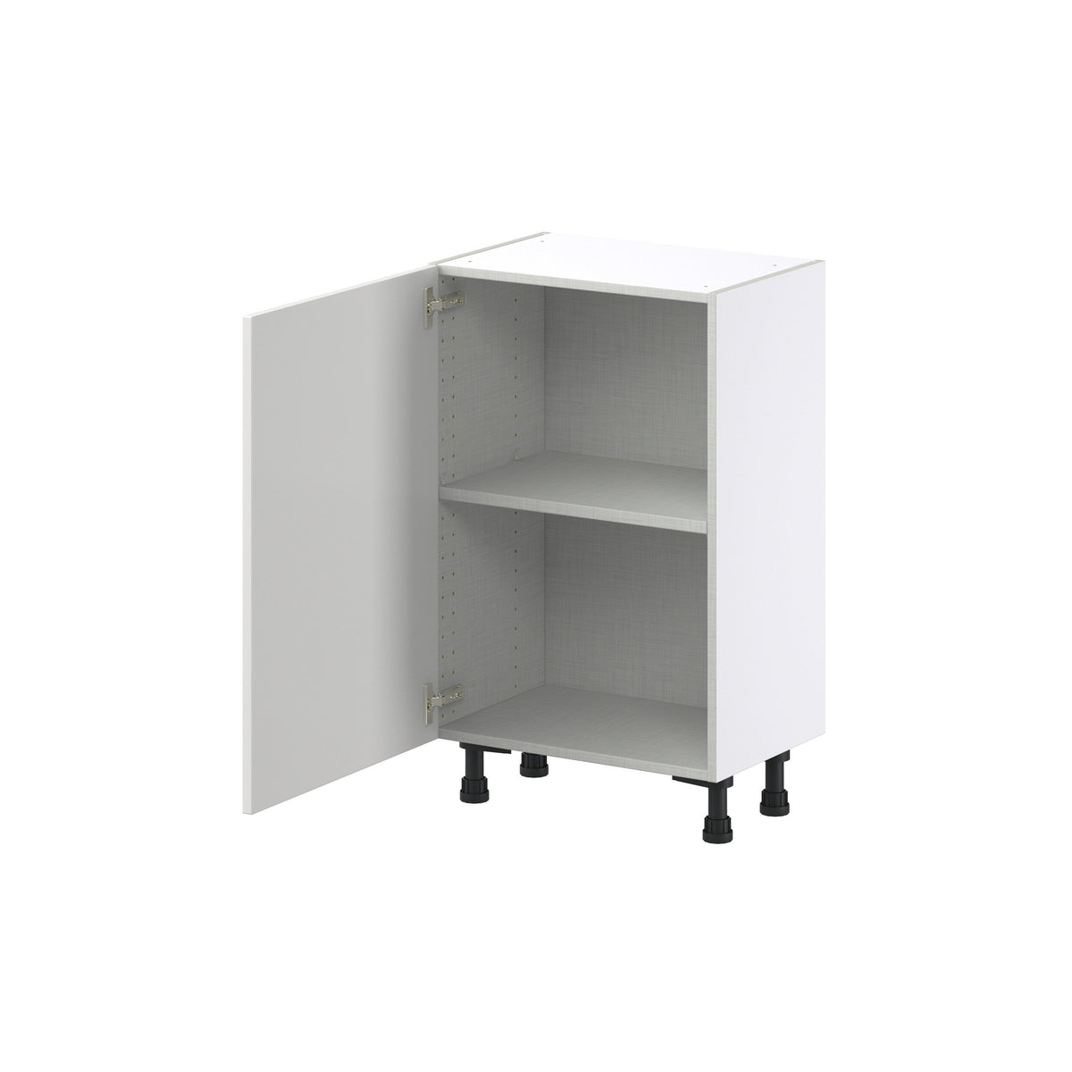 Hugo&Borg Riviera 21-in W x 34.5-in H x 14-in D Bright White Base Fully Assembled Cabinet (Recessed Panel Shaker Door Style)
