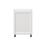 Hugo&Borg Riviera 24-in W x 34.5-in H x 14-in D Bright White Base Fully Assembled Cabinet (Recessed Panel Shaker Door Style)