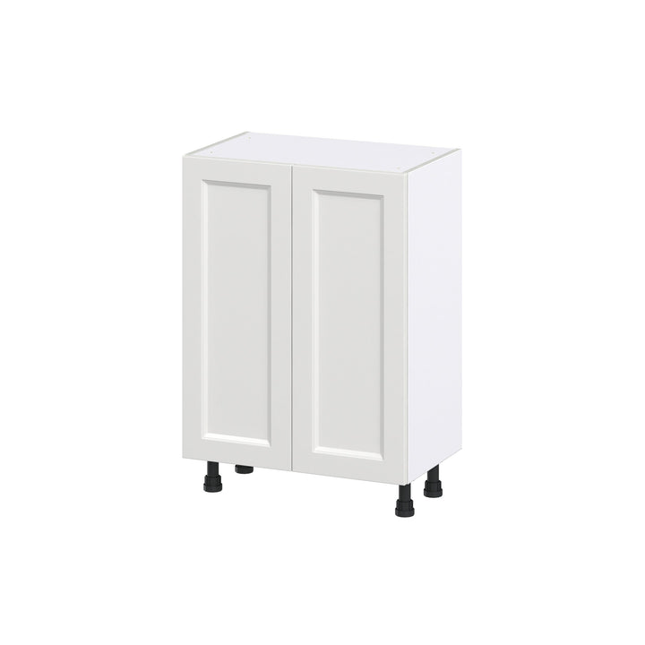 Hugo&Borg Riviera 24-in W x 34.5-in H x 14-in D Bright White Base Fully Assembled Cabinet (Recessed Panel Shaker Door Style)