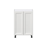 Hugo&Borg Riviera 24-in W x 34.5-in H x 14-in D Bright White Base Fully Assembled Cabinet (Recessed Panel Shaker Door Style)
