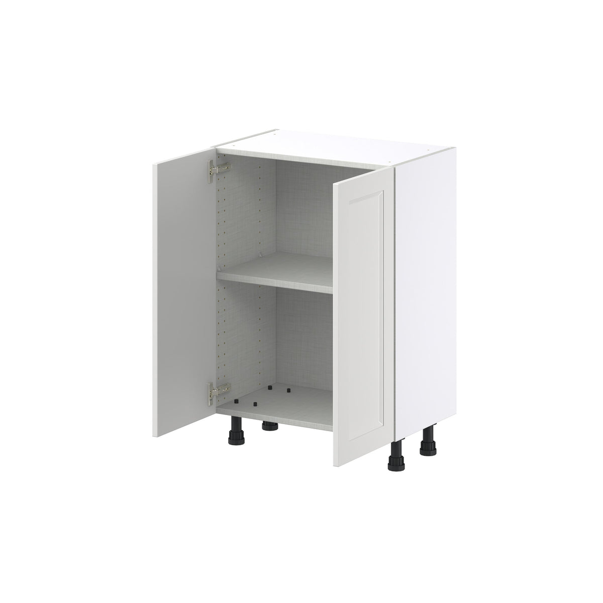 Hugo&Borg Riviera 24-in W x 34.5-in H x 14-in D Bright White Base Fully Assembled Cabinet (Recessed Panel Shaker Door Style)