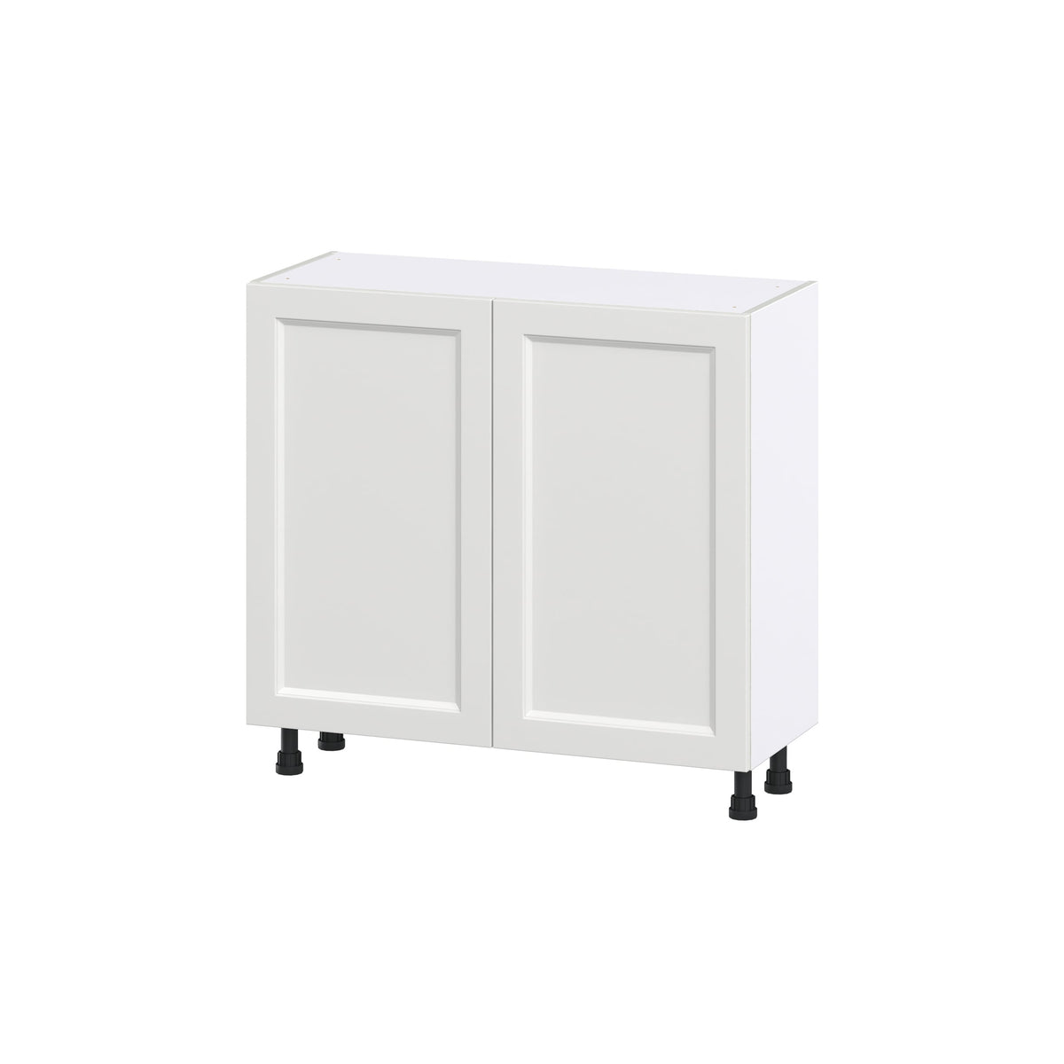Hugo&Borg Riviera 36-in W x 34.5-in H x 14-in D Bright White Base Fully Assembled Cabinet (Recessed Panel Shaker Door Style)