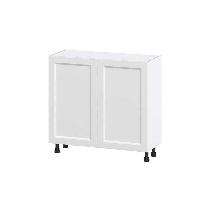 Hugo&Borg Riviera 36-in W x 34.5-in H x 14-in D Bright White Base Fully Assembled Cabinet (Recessed Panel Shaker Door Style)