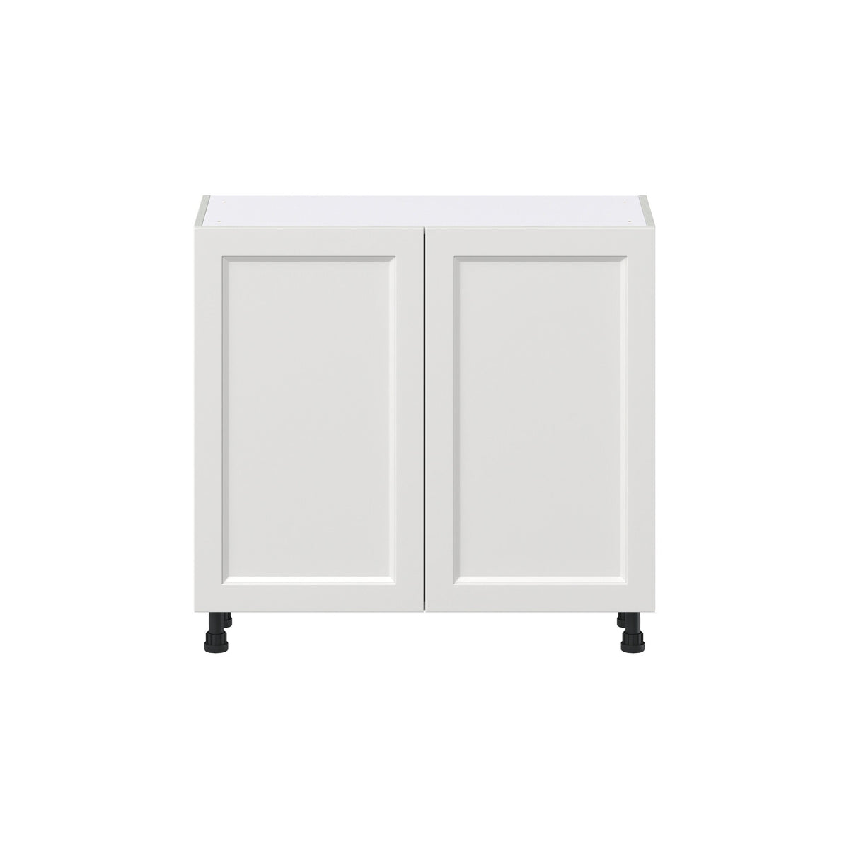 Hugo&Borg Riviera 36-in W x 34.5-in H x 14-in D Bright White Base Fully Assembled Cabinet (Recessed Panel Shaker Door Style)