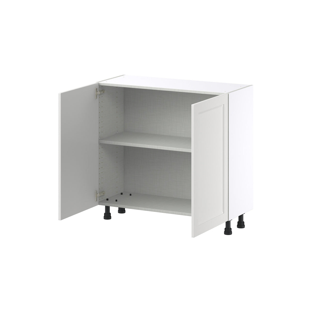 Hugo&Borg Riviera 36-in W x 34.5-in H x 14-in D Bright White Base Fully Assembled Cabinet (Recessed Panel Shaker Door Style)