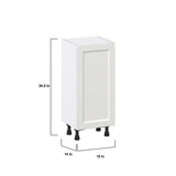 Hugo&Borg Riviera 15-in W x 34.5-in H x 14-in D Bright White 3-Drawers Base Fully Assembled Cabinet (Recessed Panel Shaker Style)
