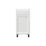 Hugo&Borg Riviera 18-in W x 34.5-in H x 14-in D Bright White 1-Drawer Base Fully Assembled Cabinet (Recessed Panel Shaker Style)