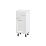 Hugo&Borg Riviera 15-in W x 34.5-in H x 14-in D Bright White 2-Drawers Base Fully Assembled Cabinet (Recessed Panel Shaker Style)