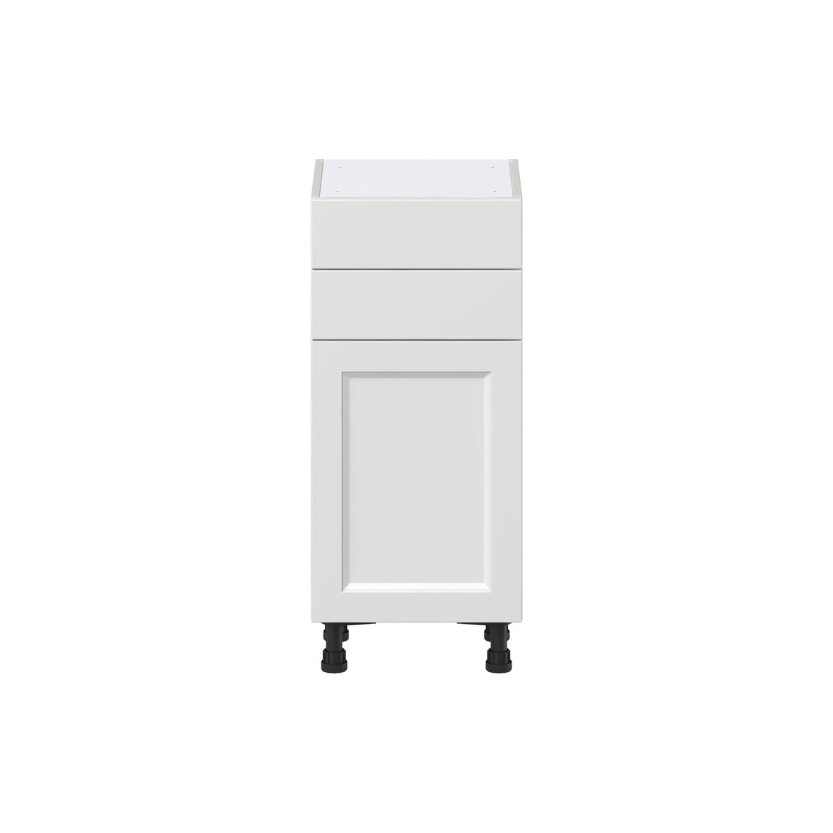 Hugo&Borg Riviera 15-in W x 34.5-in H x 14-in D Bright White 2-Drawers Base Fully Assembled Cabinet (Recessed Panel Shaker Style)