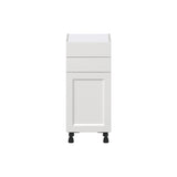 Hugo&Borg Riviera 15-in W x 34.5-in H x 14-in D Bright White 2-Drawers Base Fully Assembled Cabinet (Recessed Panel Shaker Style)