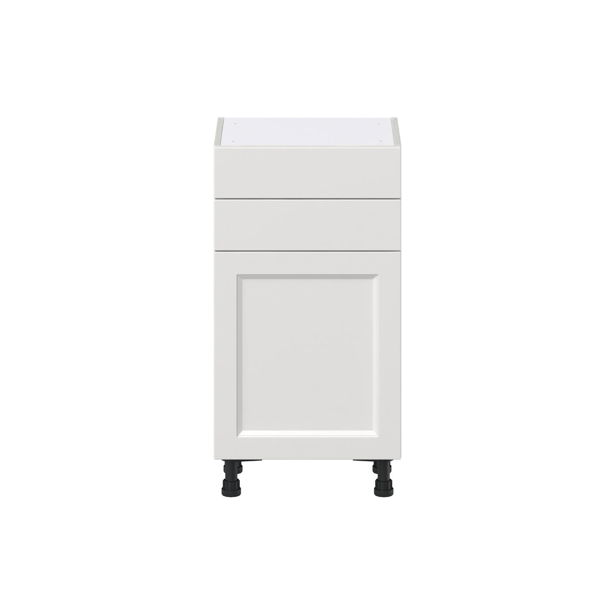 Hugo&Borg Riviera 18-in W x 34.5-in H x 14-in D Bright White 2-Drawers Base Fully Assembled Cabinet (Recessed Panel Shaker Style)